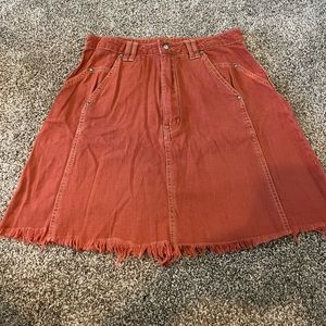 Burnt Sienna Mini Skirt